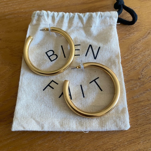 Madewell Jewelry - Madewell Gold Hoop Earrings 2 inch